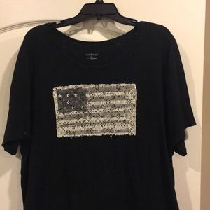 Black & White American Flag Shirt
